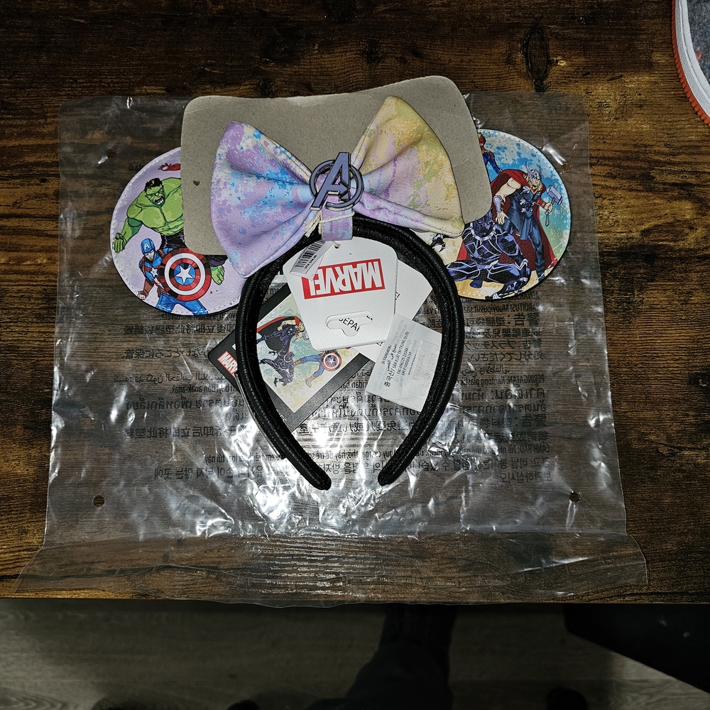Marvel Superhero Mouse Ears with Purple Bow